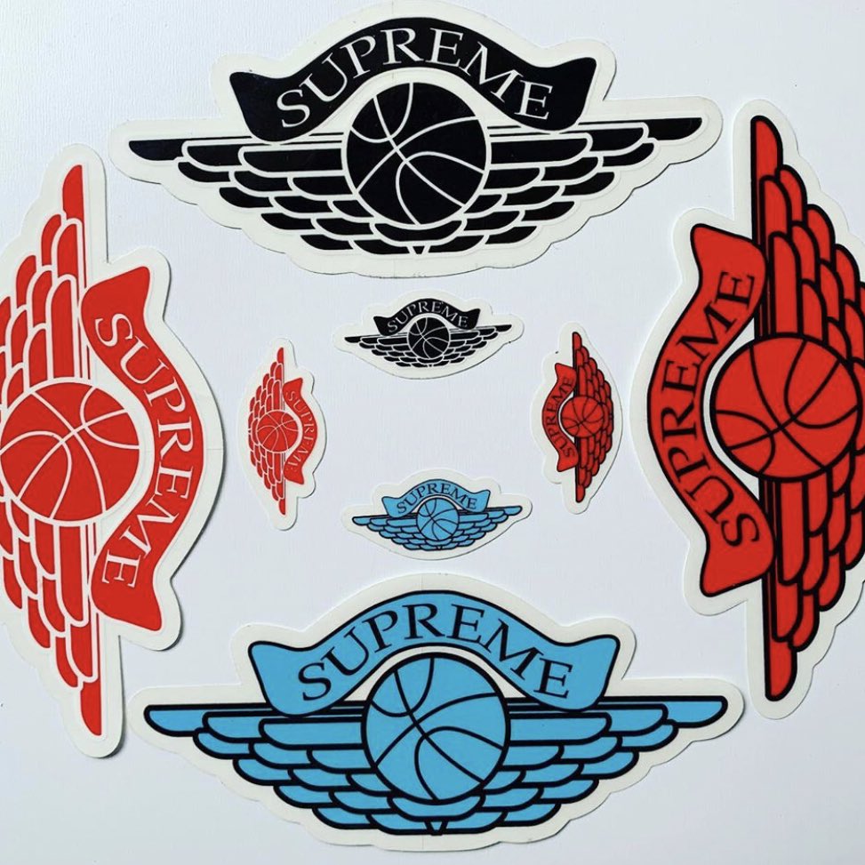 Complete 1998 Supreme Jordan Wings Sticker Set CRAZY RARE