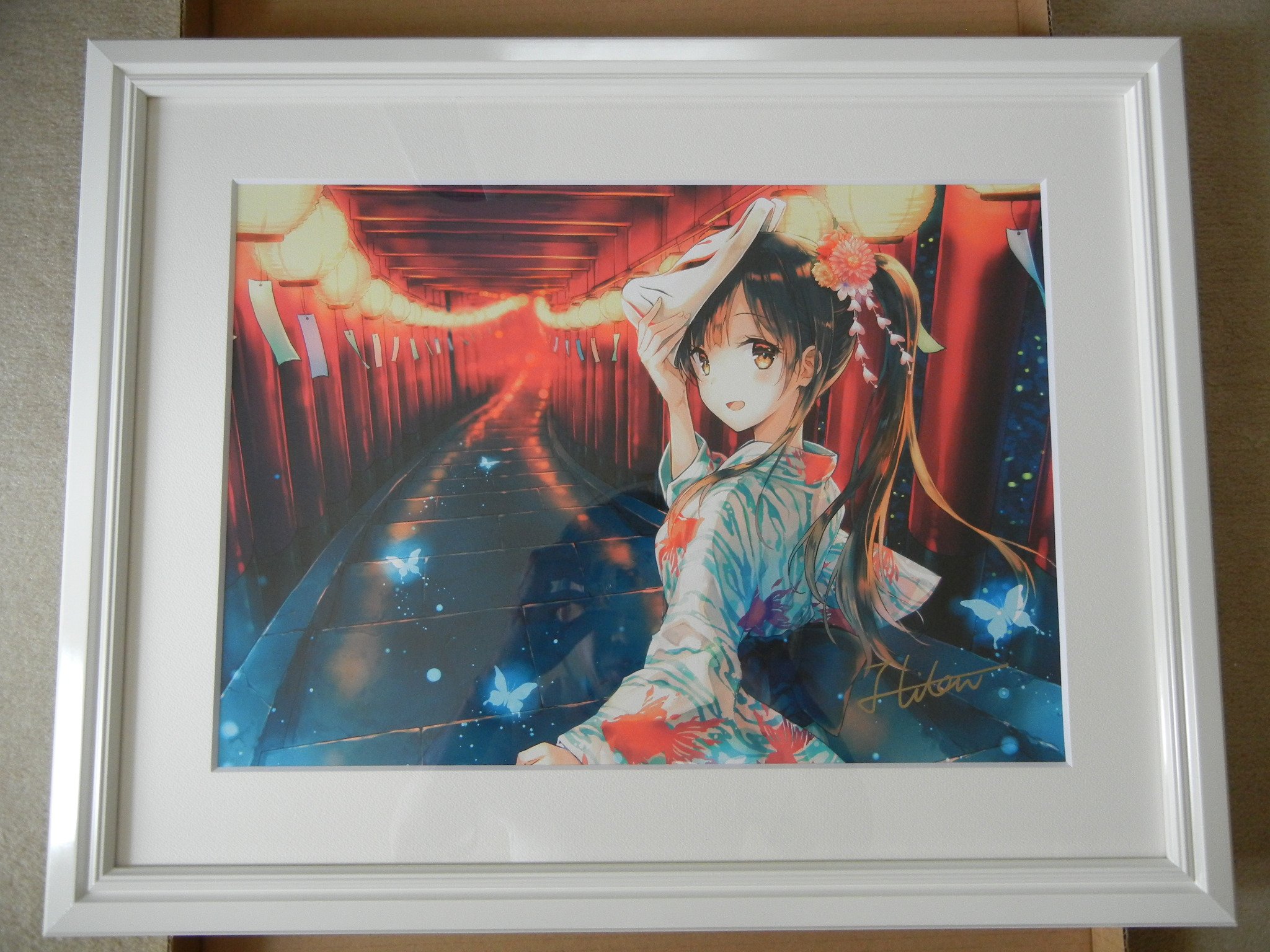 羽音たらく 直筆サイン入り複製原画 おねがいツインズ