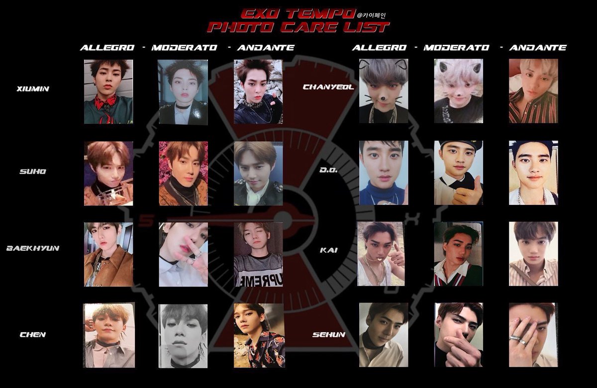 DON'T MESS UP MY TEMPO photocards 😍 cr on pic #EXO⁠ #weareoneEXO