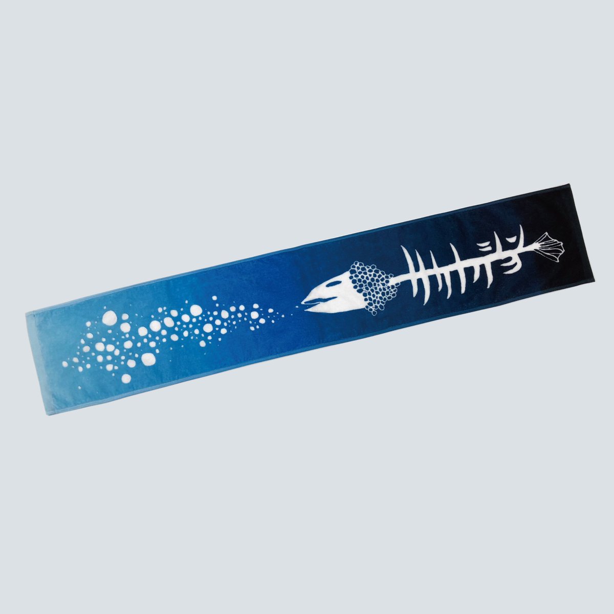 MUFFLER TOWEL GRADATION N/B サカナクションの骨ロゴマフラータオル