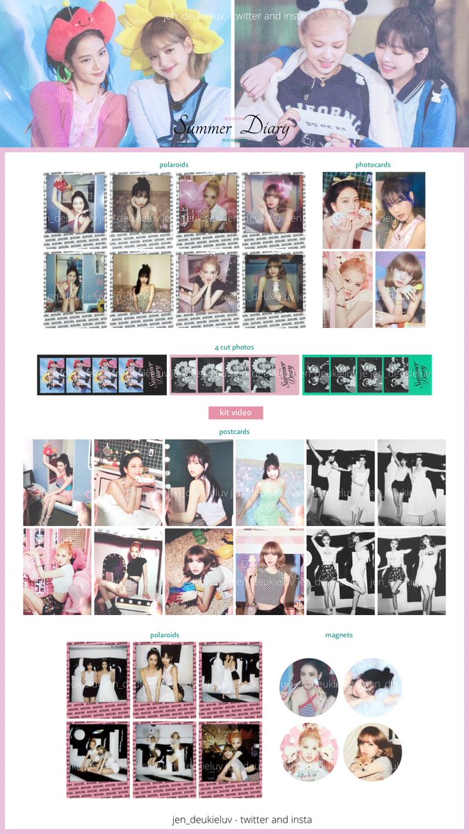 group - blackpink ♡ member - ot4 ♡ template - summer diary 2021