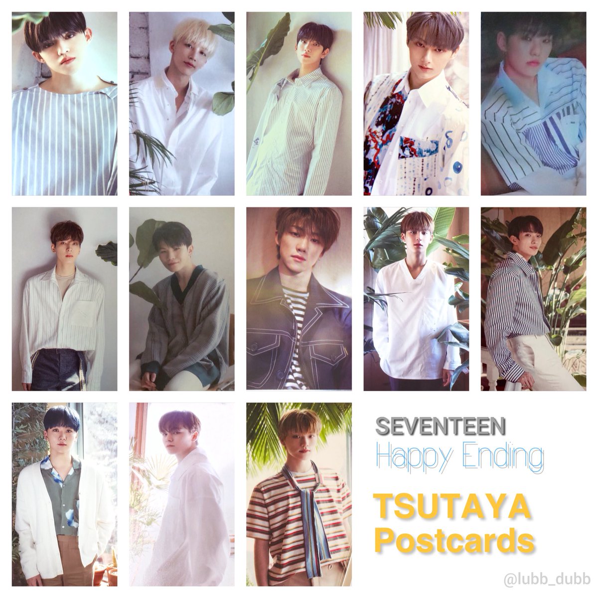 Seventeen - Happy Ending Photocard set, Tsutaya Postcard set