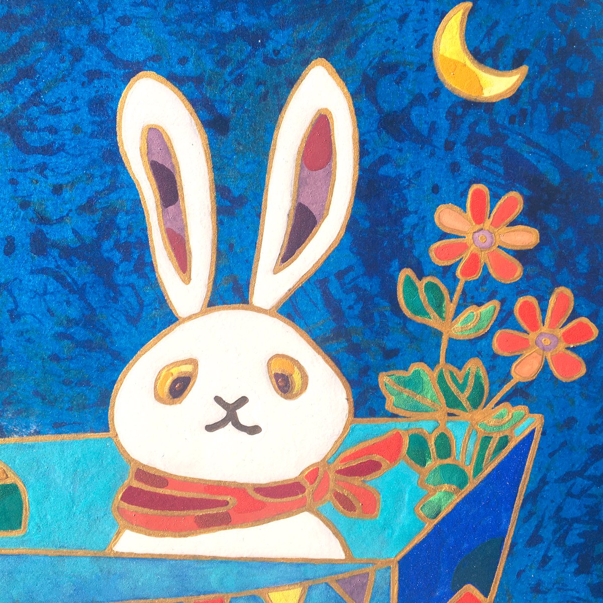 日本画 みやじまゆういち ネコノヒタイ 参 日本画 みやじまゆういち