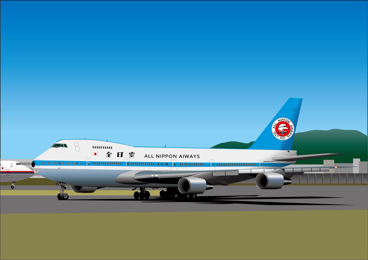 全日空 B747-SR モヒカンジャンボ】 ふとした思い立ちで過去に描いたVC