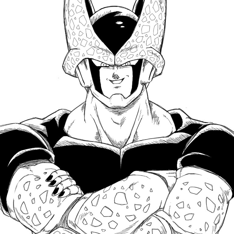 過去絵 セル完全体 笑えよベジータ