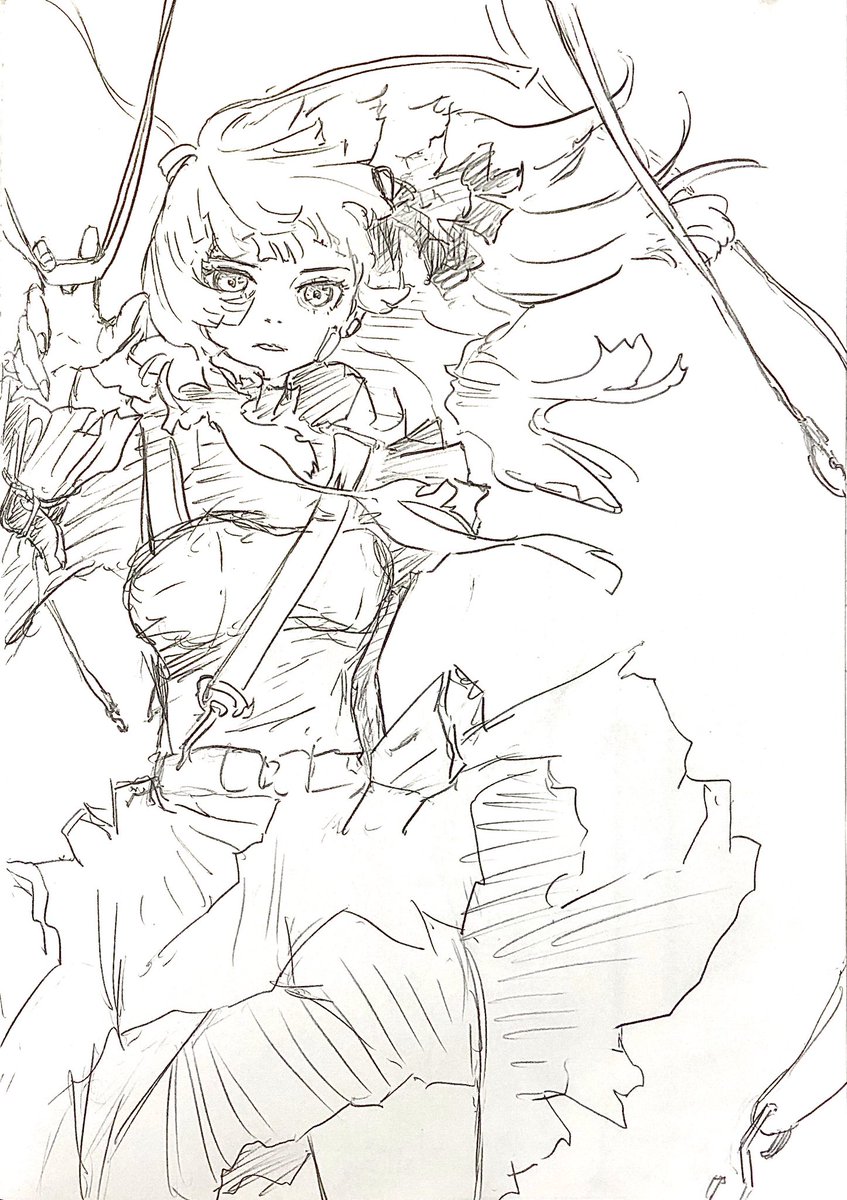 イラストレーター米山舞さんの超カッコいい絵を線画で模写してみ