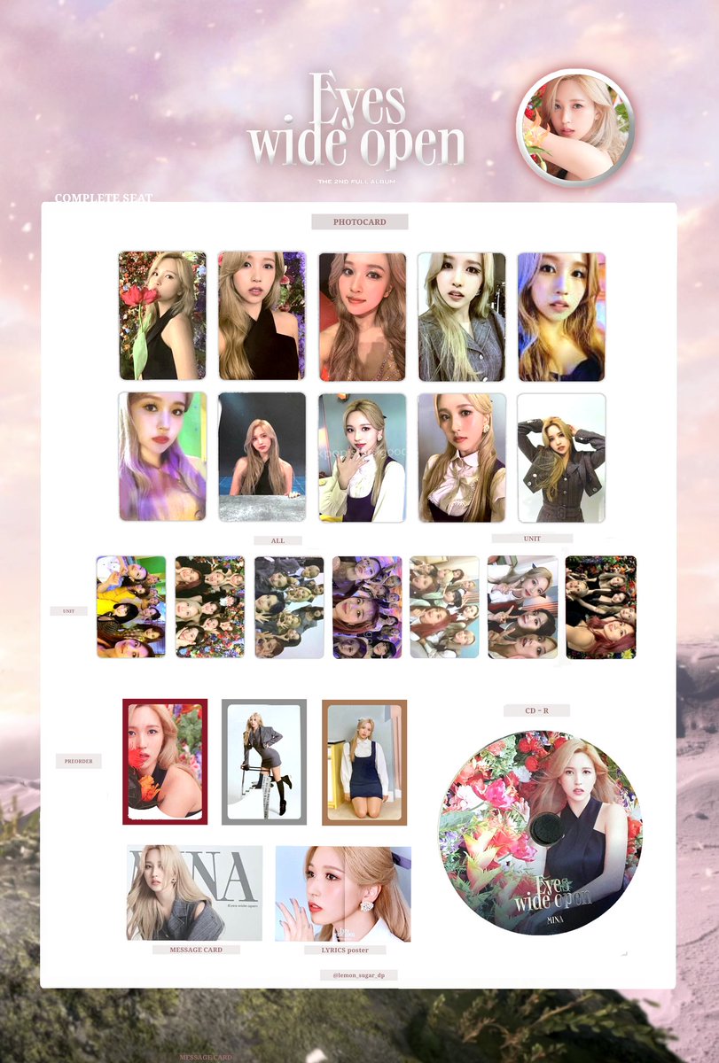 ALL COMPLETE set🌷・ #eyeswideopen photocard list リスト SANA