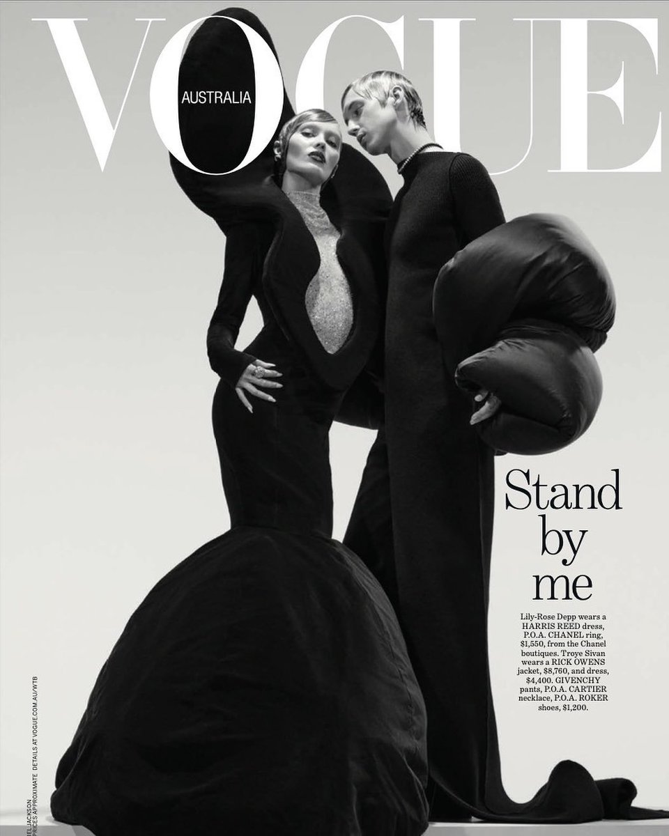 📸| Troye and Lily-Rose Depp on the cover of Vogue Australia
