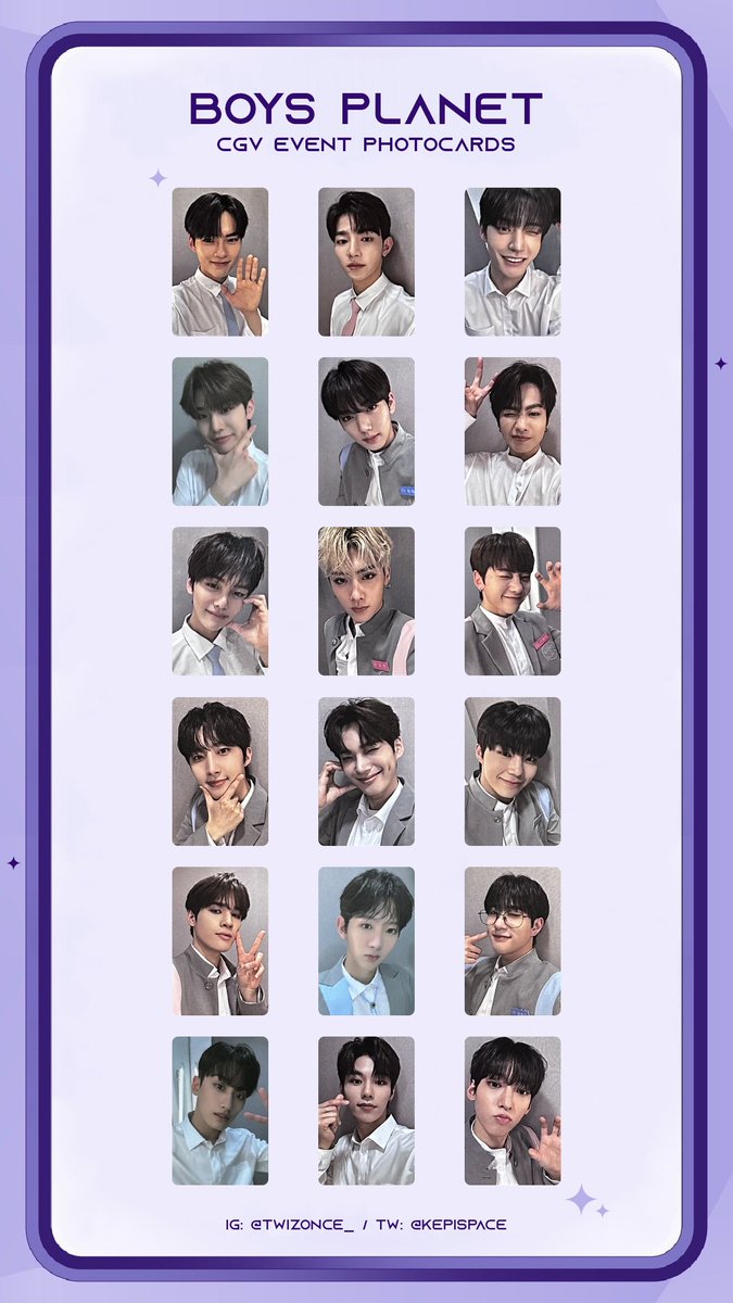 BOYS PLANET ➝ CGV photocard template / wishlist members: sung