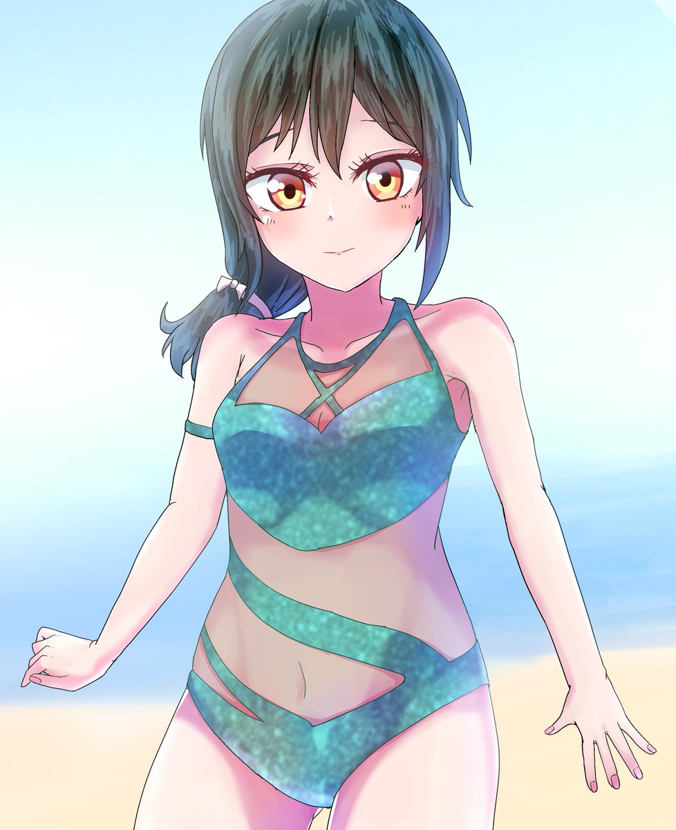 🔖三船・水着・栞子ちゃん🔖 夏はこれから！！ #虹ヶ咲