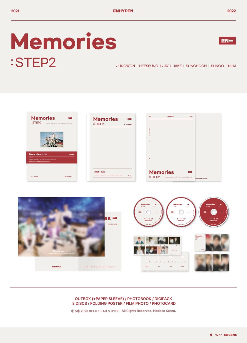📣「#ENHYPEN Memories : STEP 2」DVD＆DIGITAL CODEおよびセルフィー
