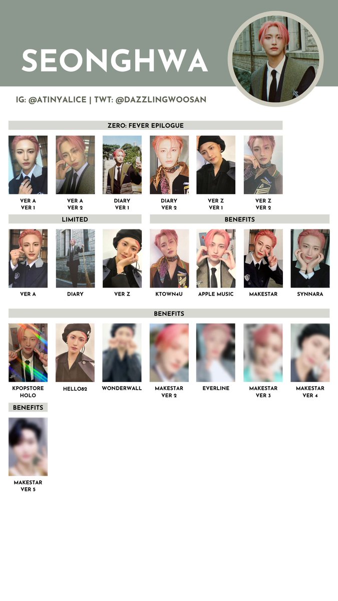 ATEEZ [ZERO : FEVER EPILOGUE] — photocard template / wishlist