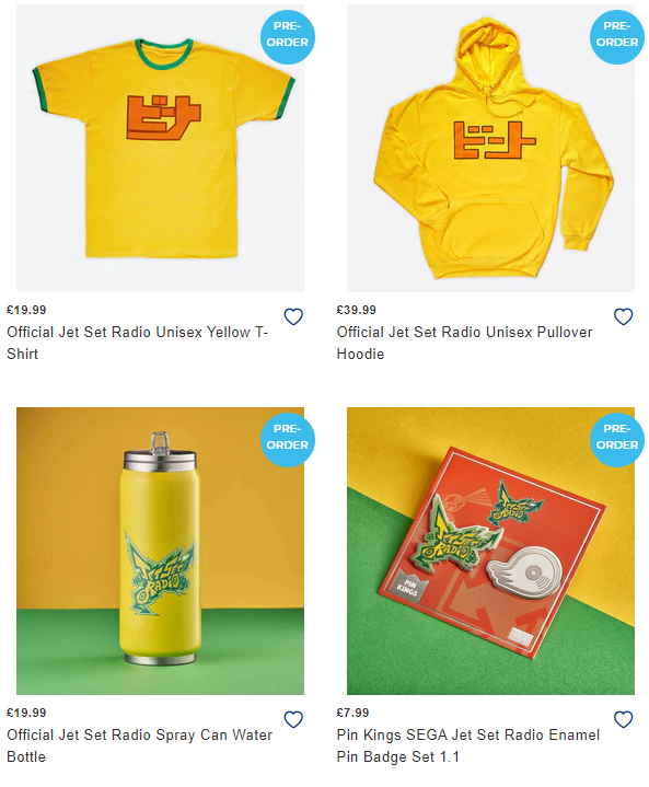 RT @pomegd: 欧州のセガショップで「ジェットセットラジオ」の新グッズ