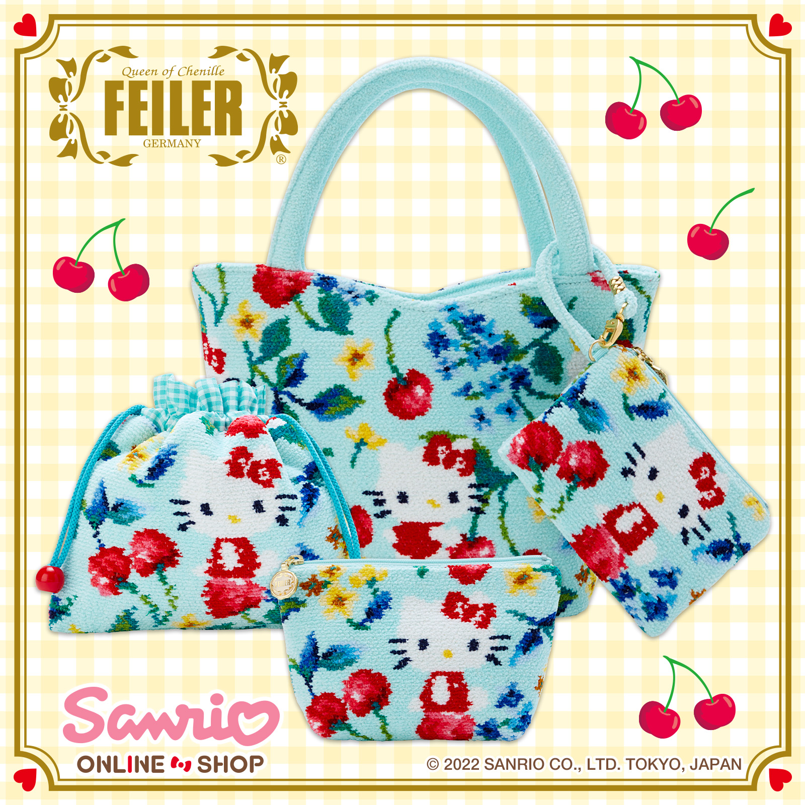 フェイラー ハローキティ サンリオ チェリー トートバッグ フェイラー