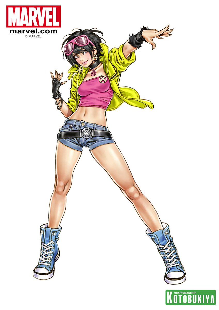 コトブキヤのフィギュア「MARVEL美少女 ジュビリー」の元絵です