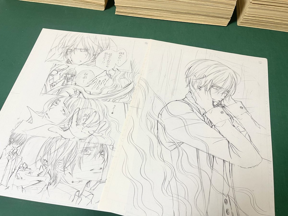 ヴァンパイア騎士展 下絵 ヴァンパイア騎士」樋野まつり直筆の原稿下絵