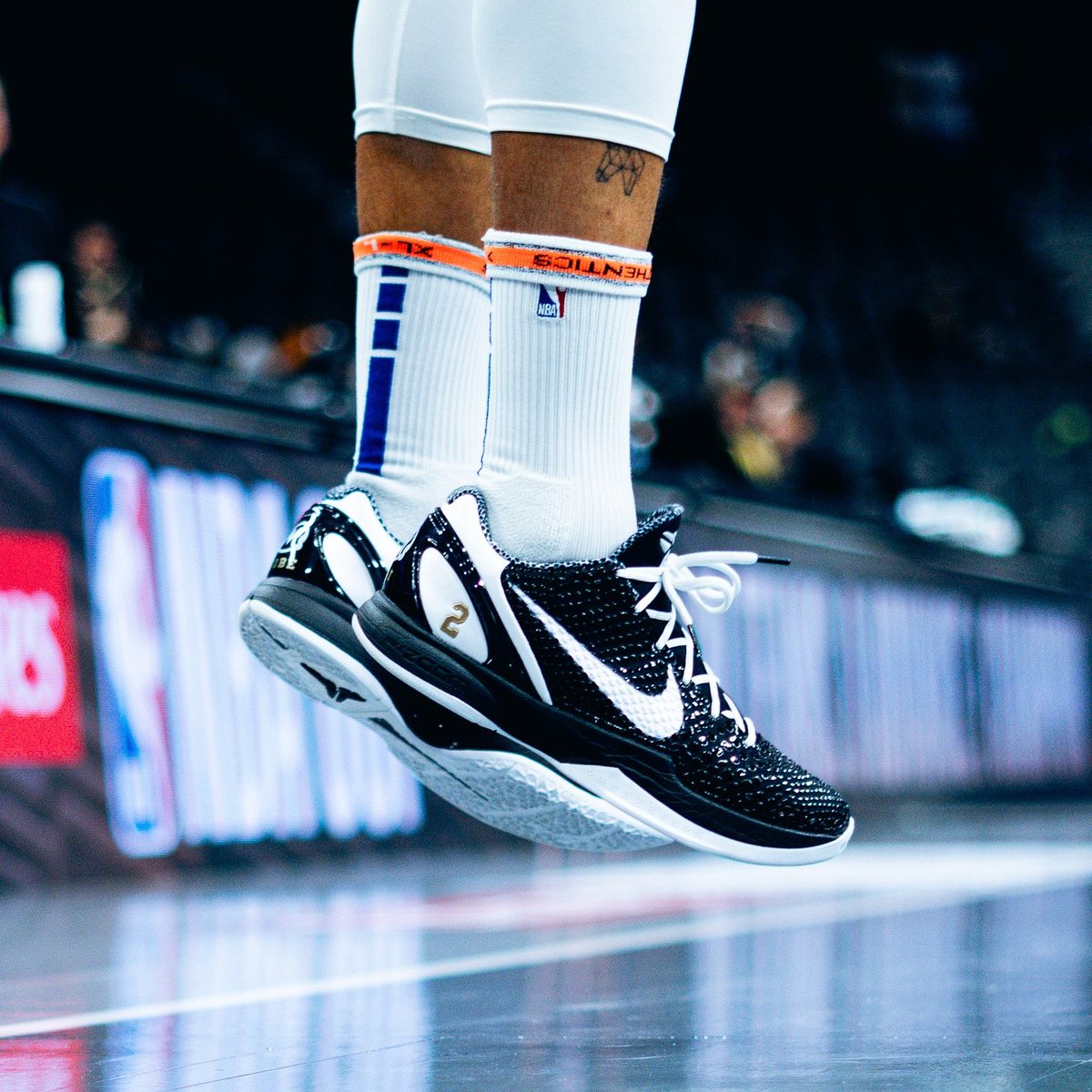 Stephen Curry wearing the Nike Kobe 6 Protro 