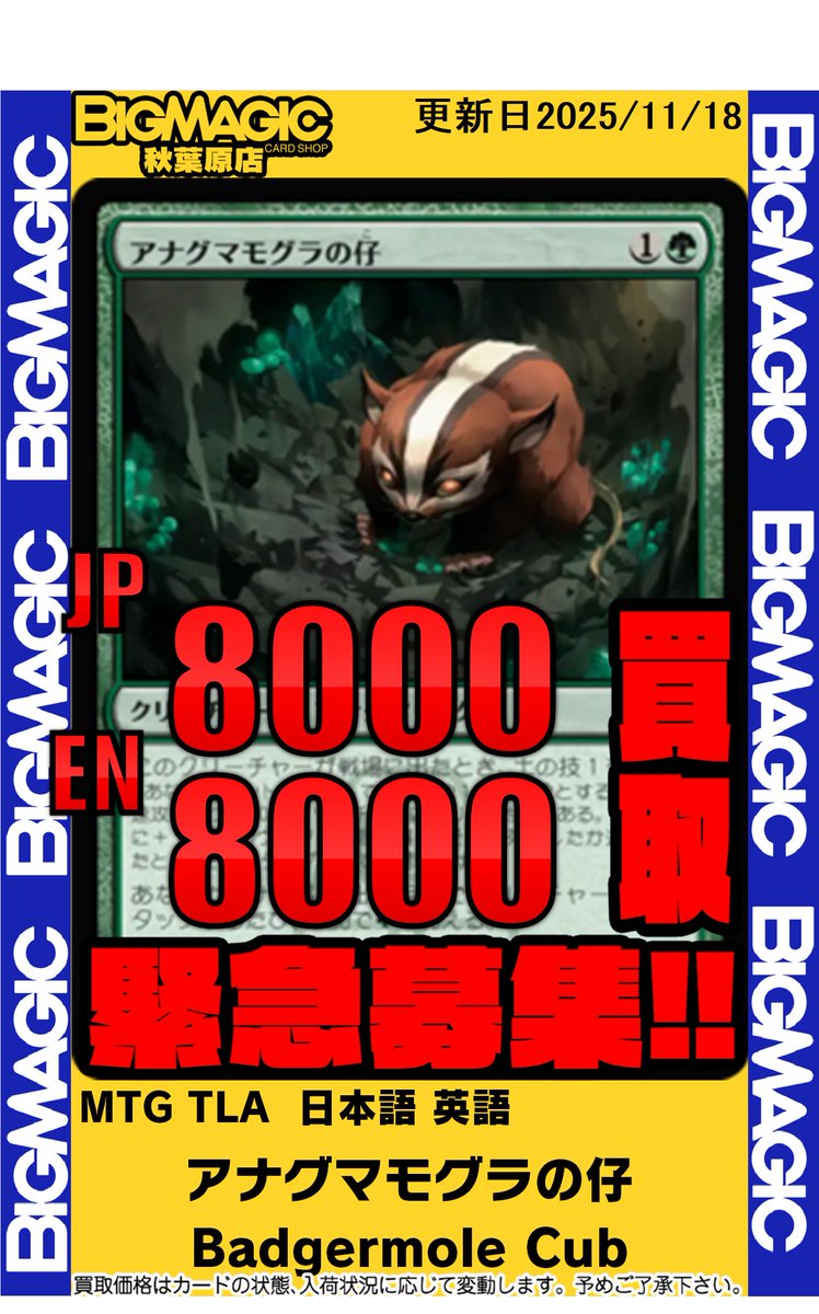 MTG アナグマモグラの仔 英語 四枚セット MTG アナグマモグラの仔 英語