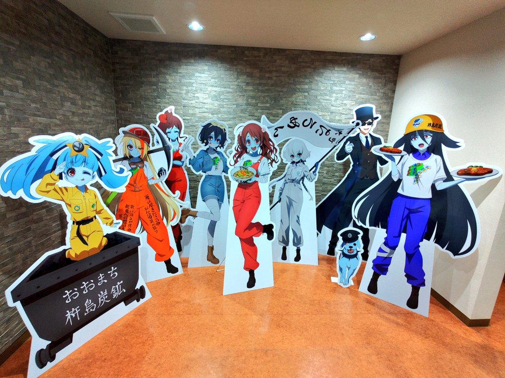 大町ふるさと館にて、 ゾンビランドサガ大町町専用スタンド公開です