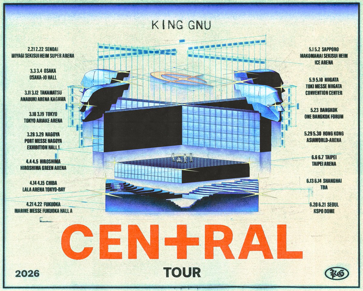 🔥「King Gnu CEN+RAL Tour 2026」🔥 国内公演オフィシャル先行受付が