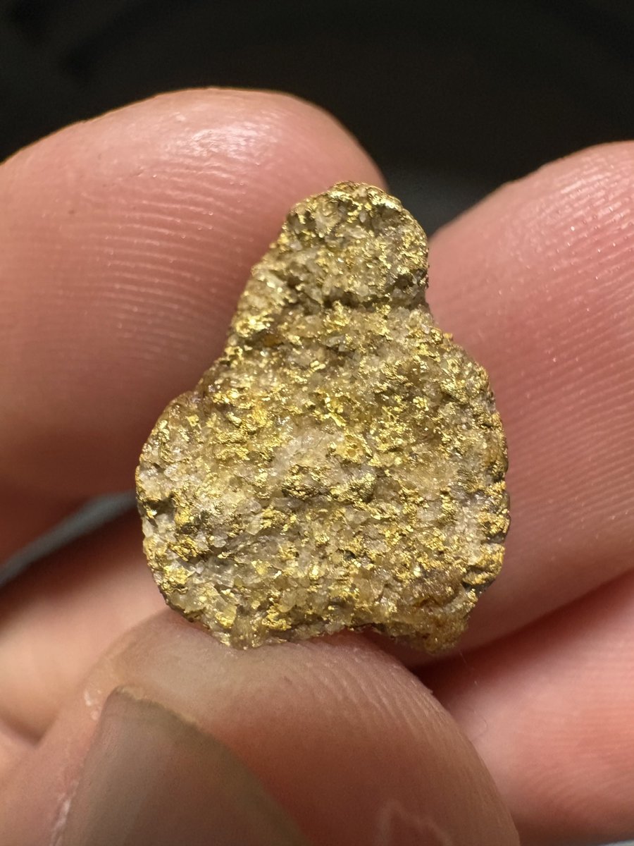 国産砂金塊(2.62g) とある河川で採取した砂金の塊で、サイズは15.82