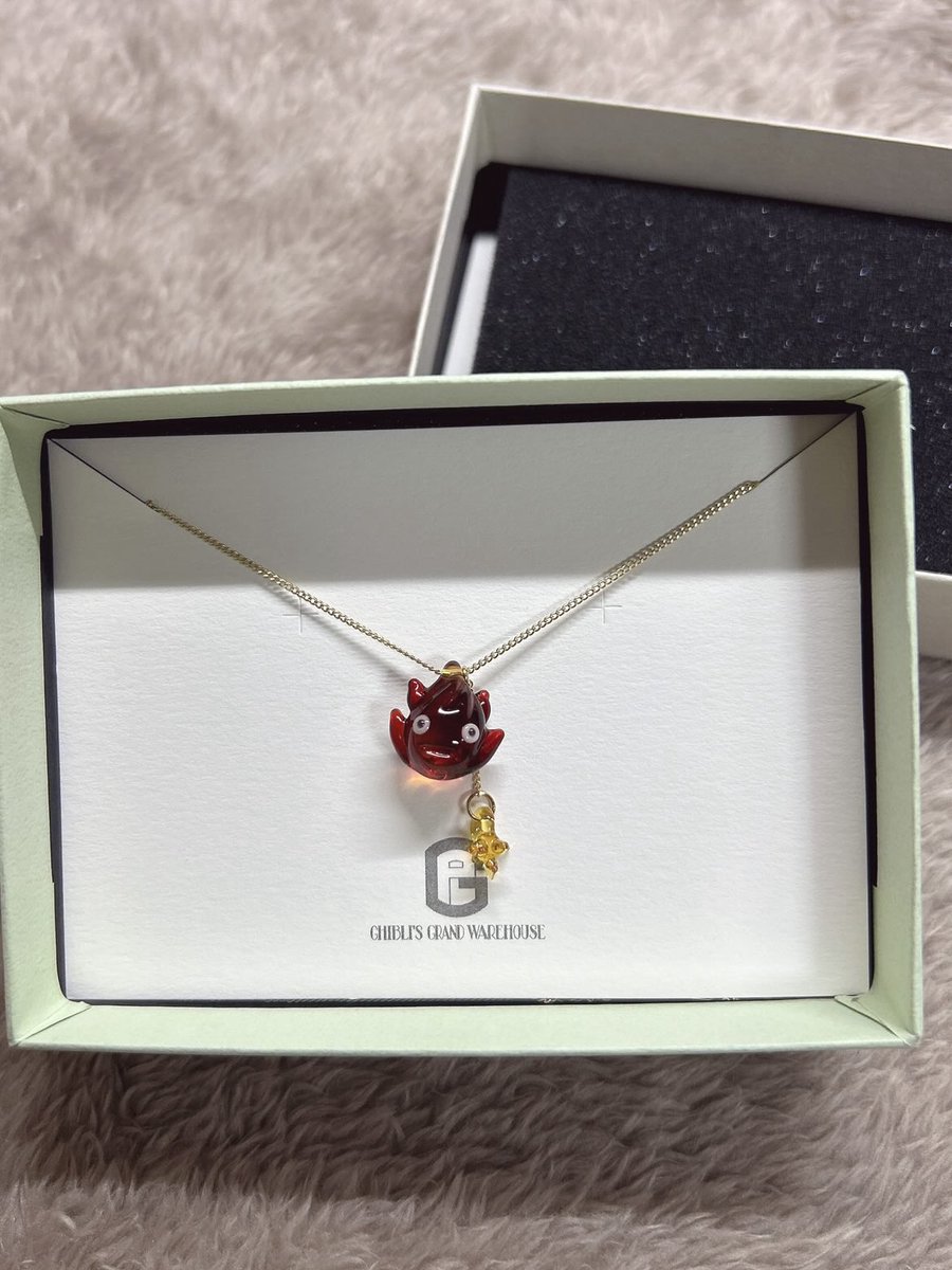 ジブリパーク新グッズ🍳🥓 HARIOコラボ カルシファーネックレス ¥12100