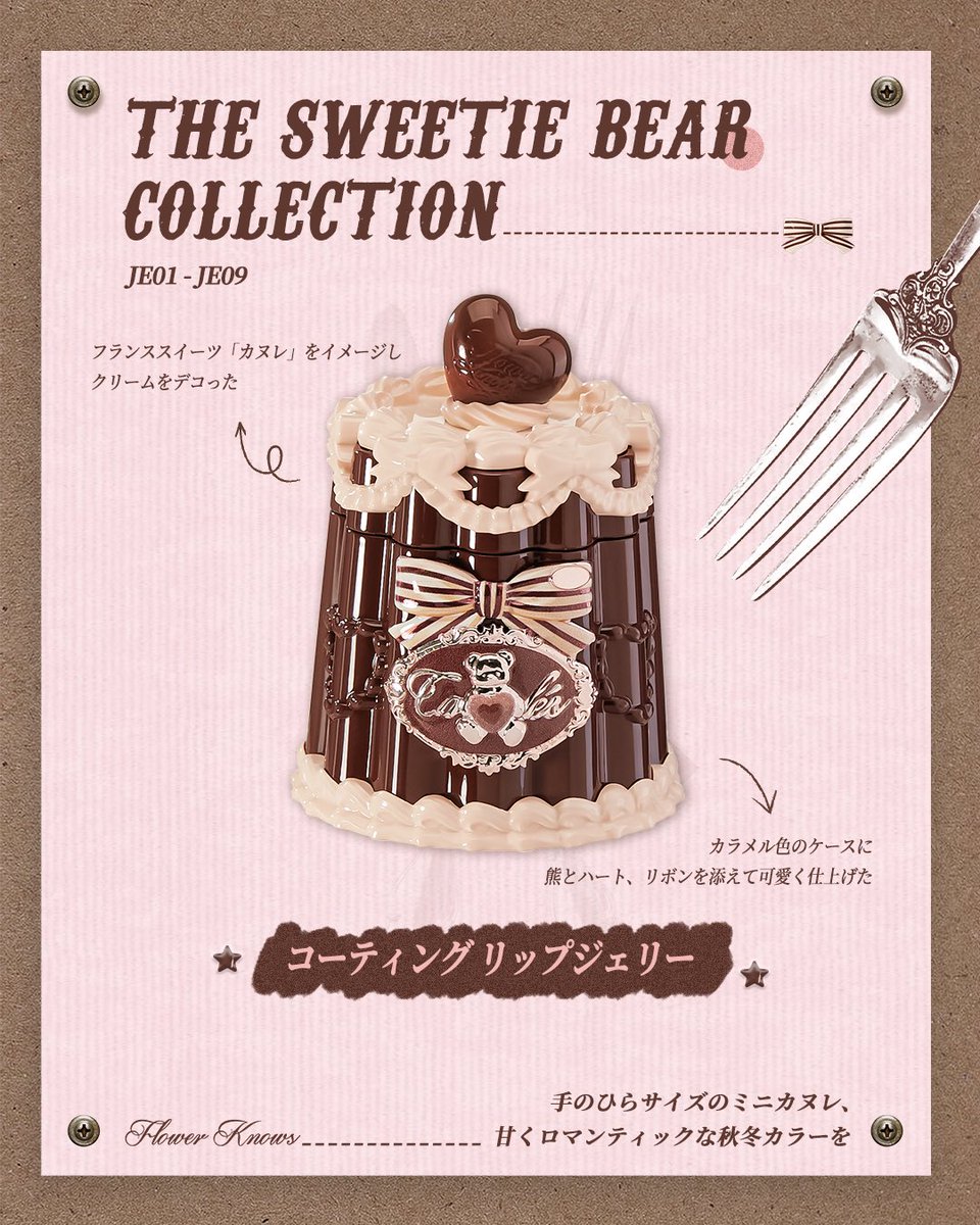 🐻スウィーティーベアコレクション コーティング リップジェリー