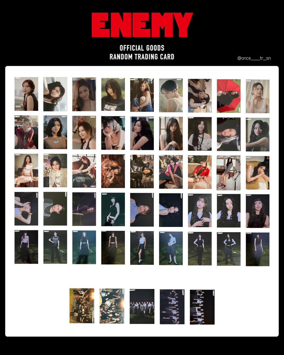 TWICE ENEMY OFFICIAL GOODS ˗ˋˏ ❤️ラントレ 一覧 / リスト🖤 ˎˊ