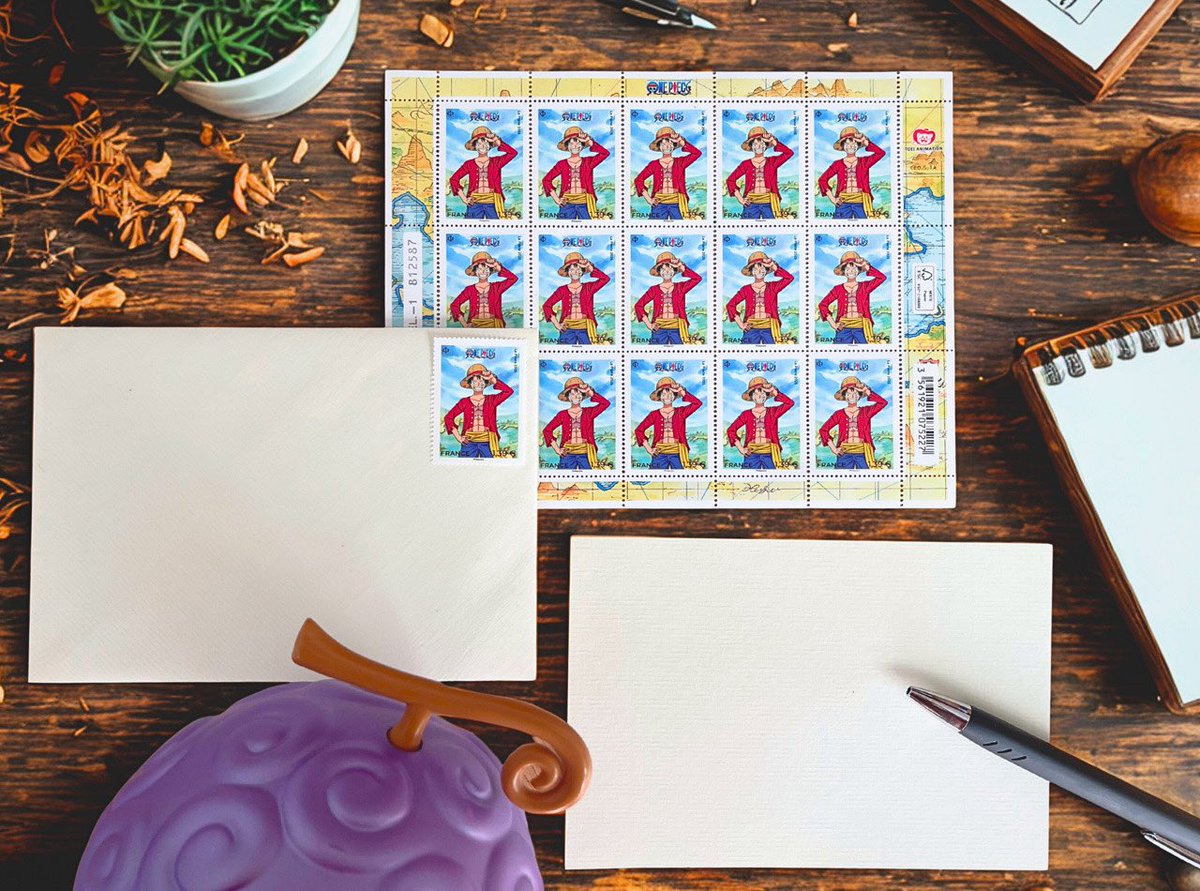 海外情報】 現在フランスで『ONE PIECE』の 記念切手が発売中です