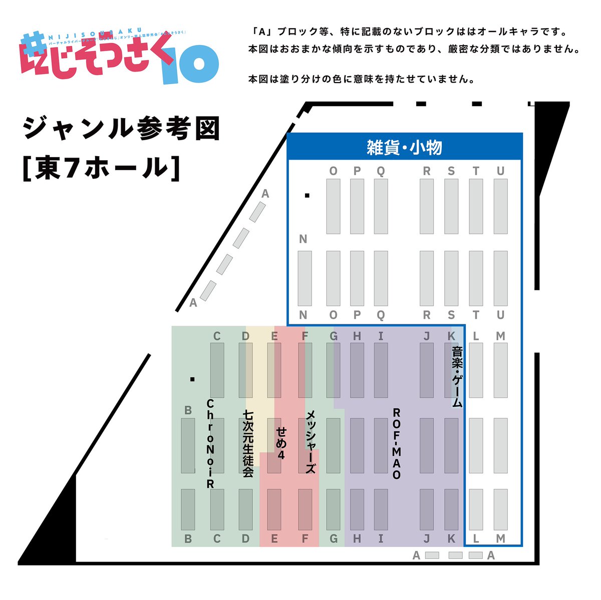 あわせて、おおまかな配置傾向を表した「ジャンル参考図」を公開します