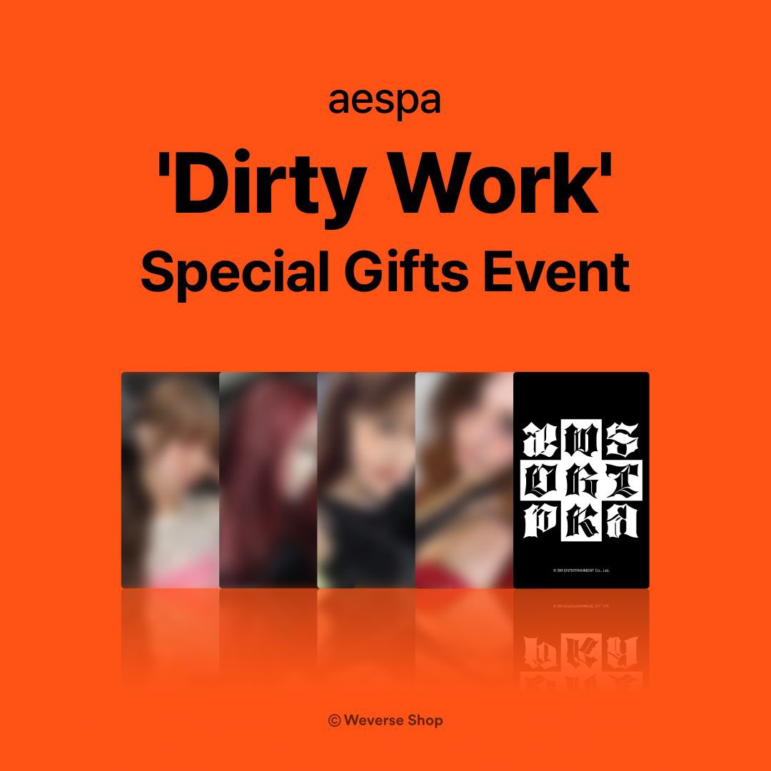 aespa 'Dirty Work'💜 限定盤リング&ネックレス Qoo10にて予約開始
