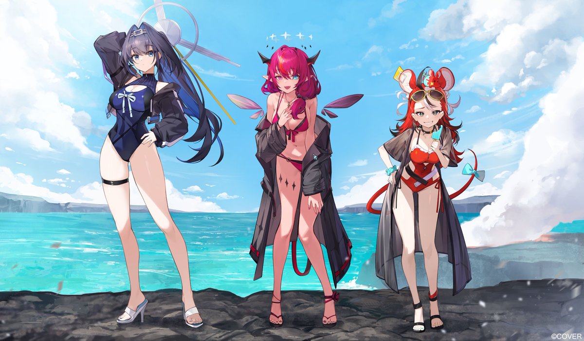 🖼#holonatsuParadise 夏の新衣装イラスト公開🖼 本日は「ホロライブ