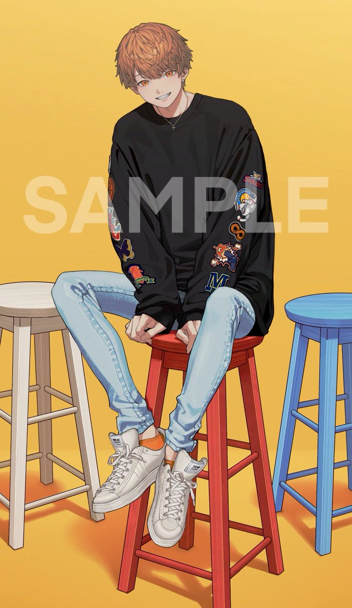 めいちゃんさんのライブツアー『僕らの色彩』ランダムトレカのイラスト