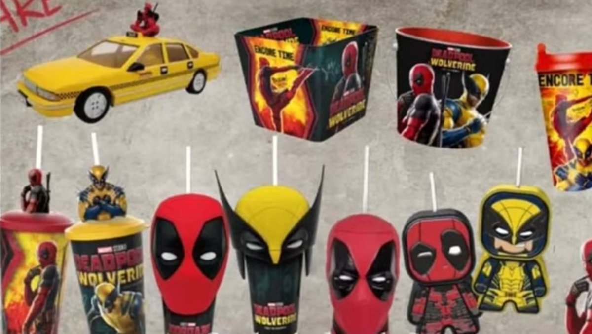 DEADPOOL & WOLVERIN♥️💛 海外の映画館のポップコーンケースと