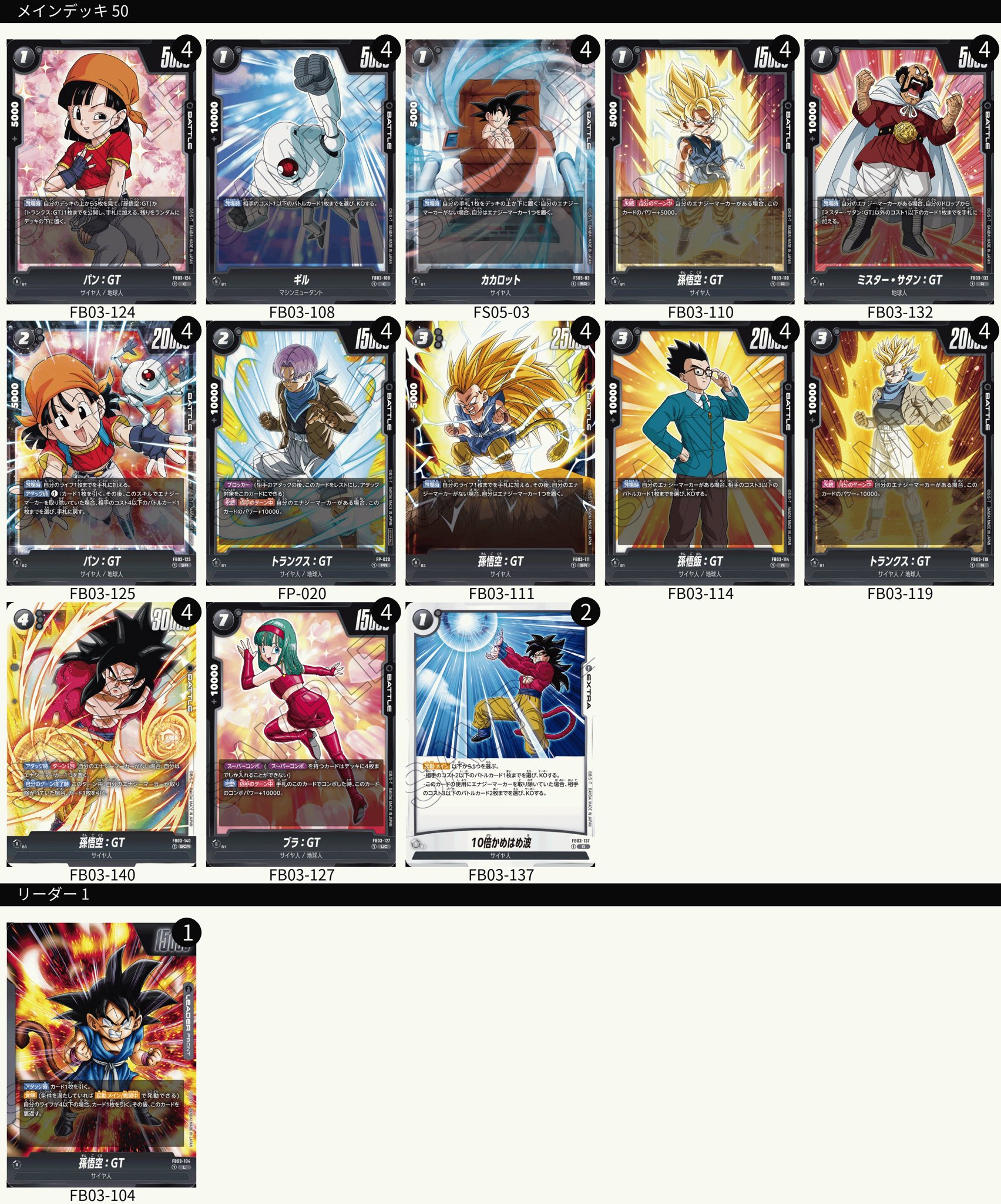 ドラゴンボールフュージョンワールド あの世悟空デッキ 耐久ベジット