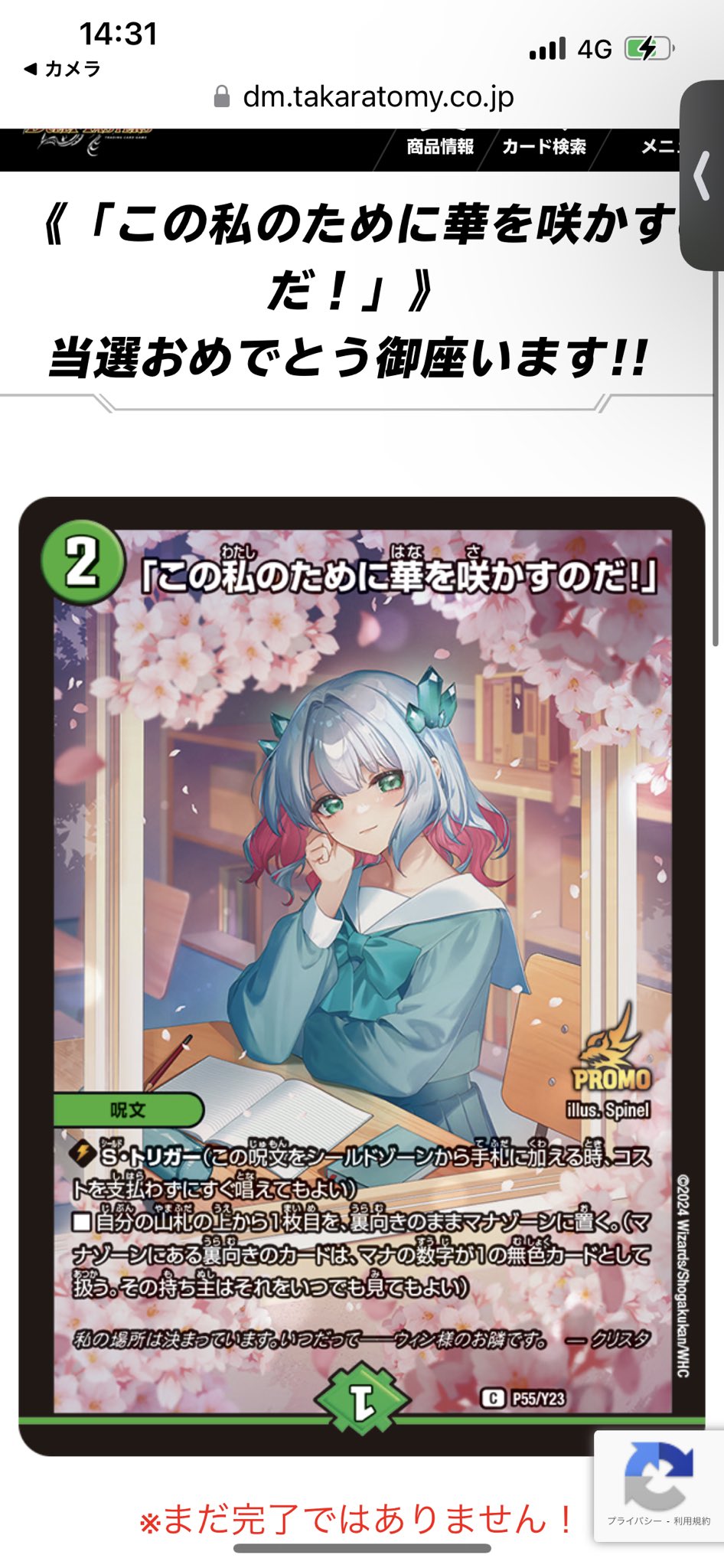 この私のために華を咲かすのだ プロモ 4枚 この私のために華を咲かす