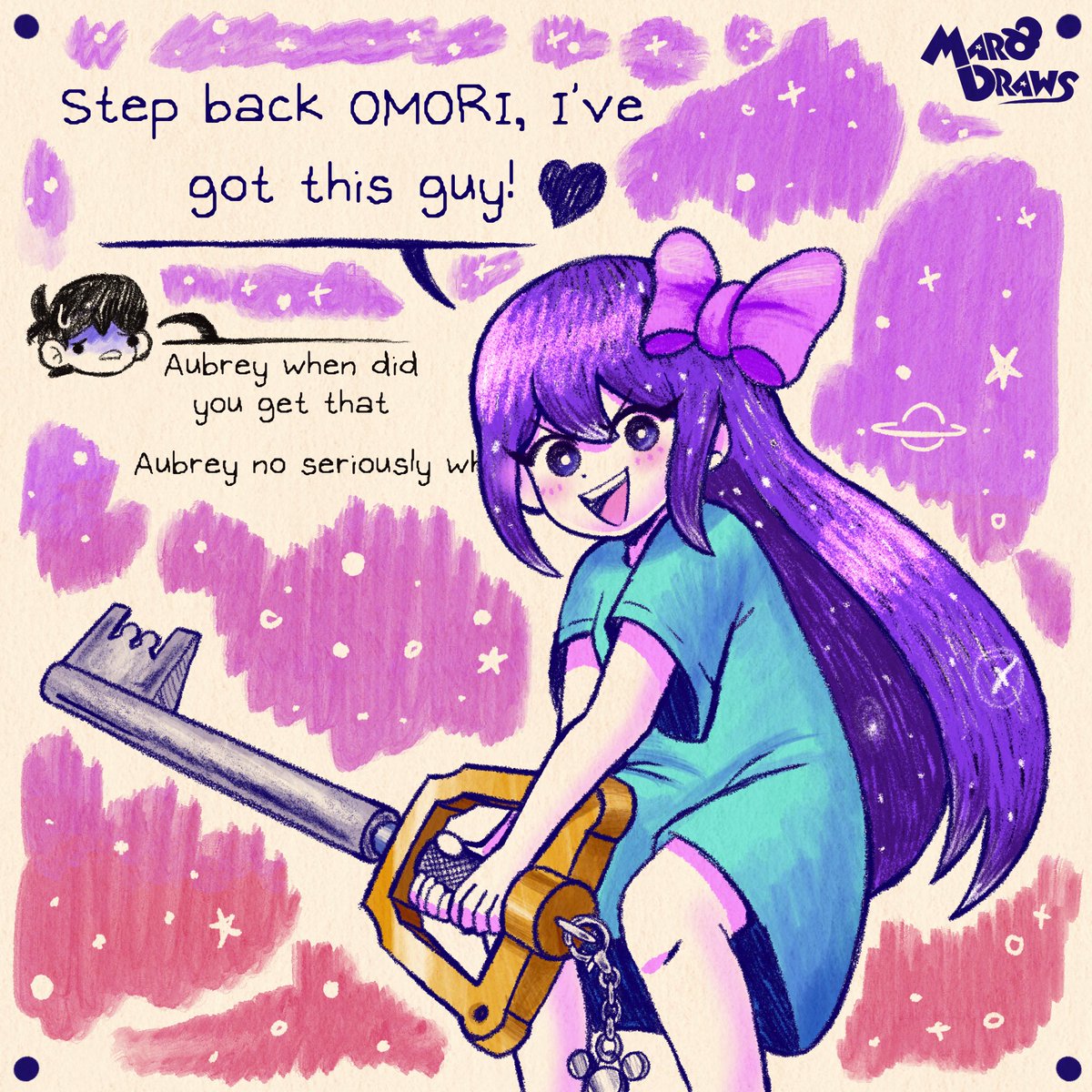 Cool stick she found on da ground 🔥🔥 (Aubrey OMORI)