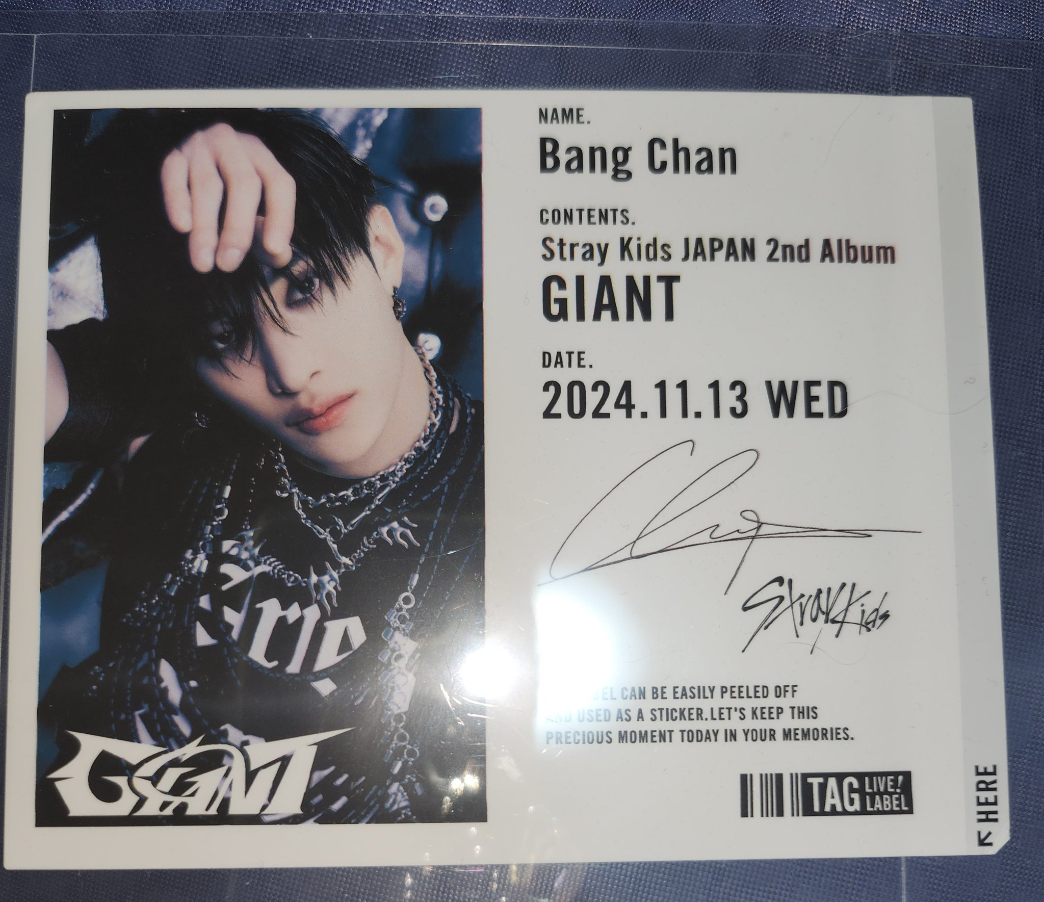 stray kids バンチャン 直筆サイン ポラロイド チェキ 【公式通販】