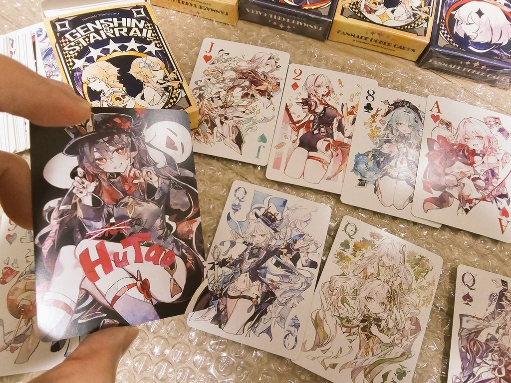 原神×スタレのトランプ届いた！ 54枚全部書き下ろしなのヤバい！！