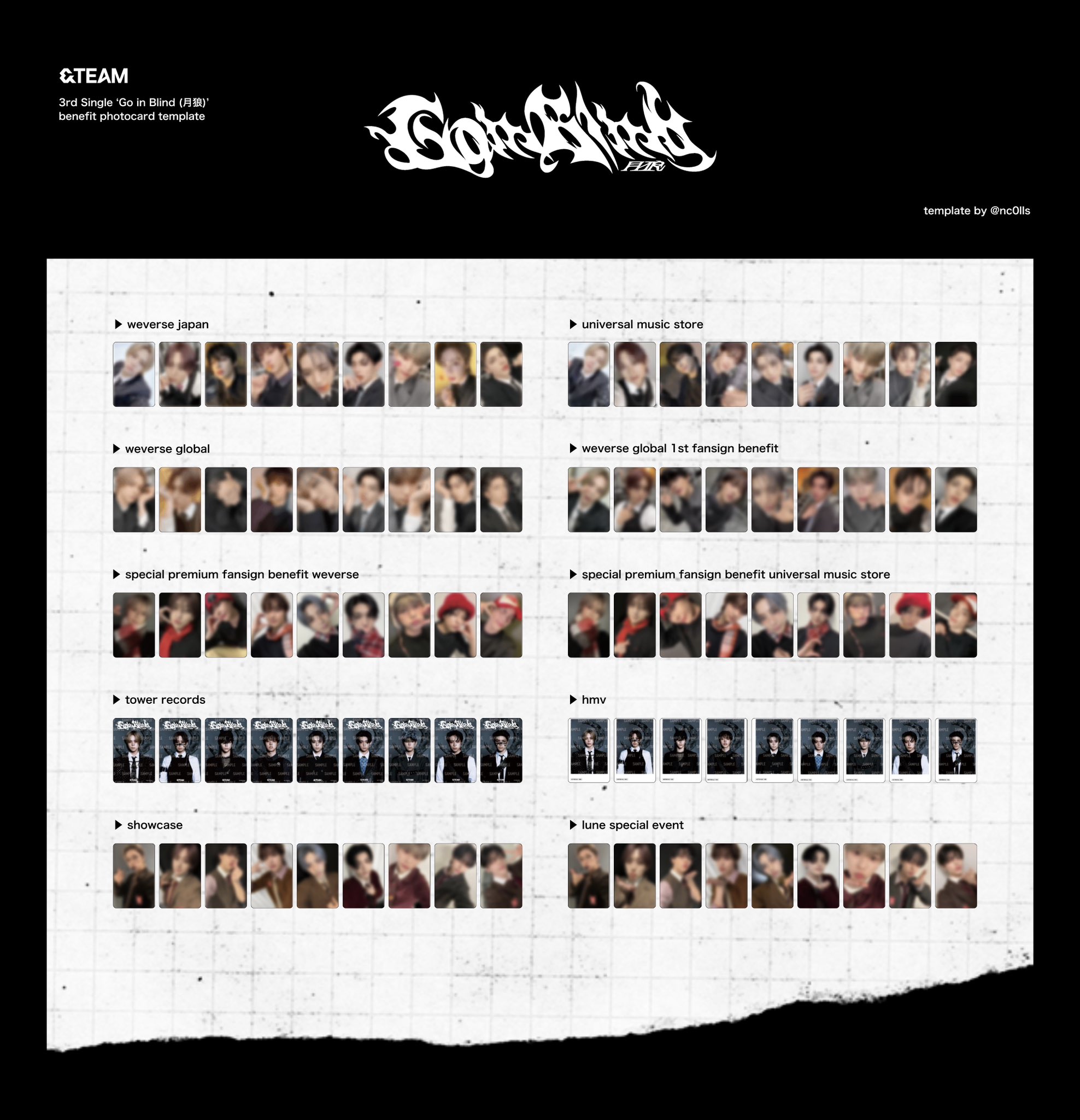 &TEAM MAKI マキ Go in Blind 月狼 チェキ 特典トレカ &TEAM MAKI マキ