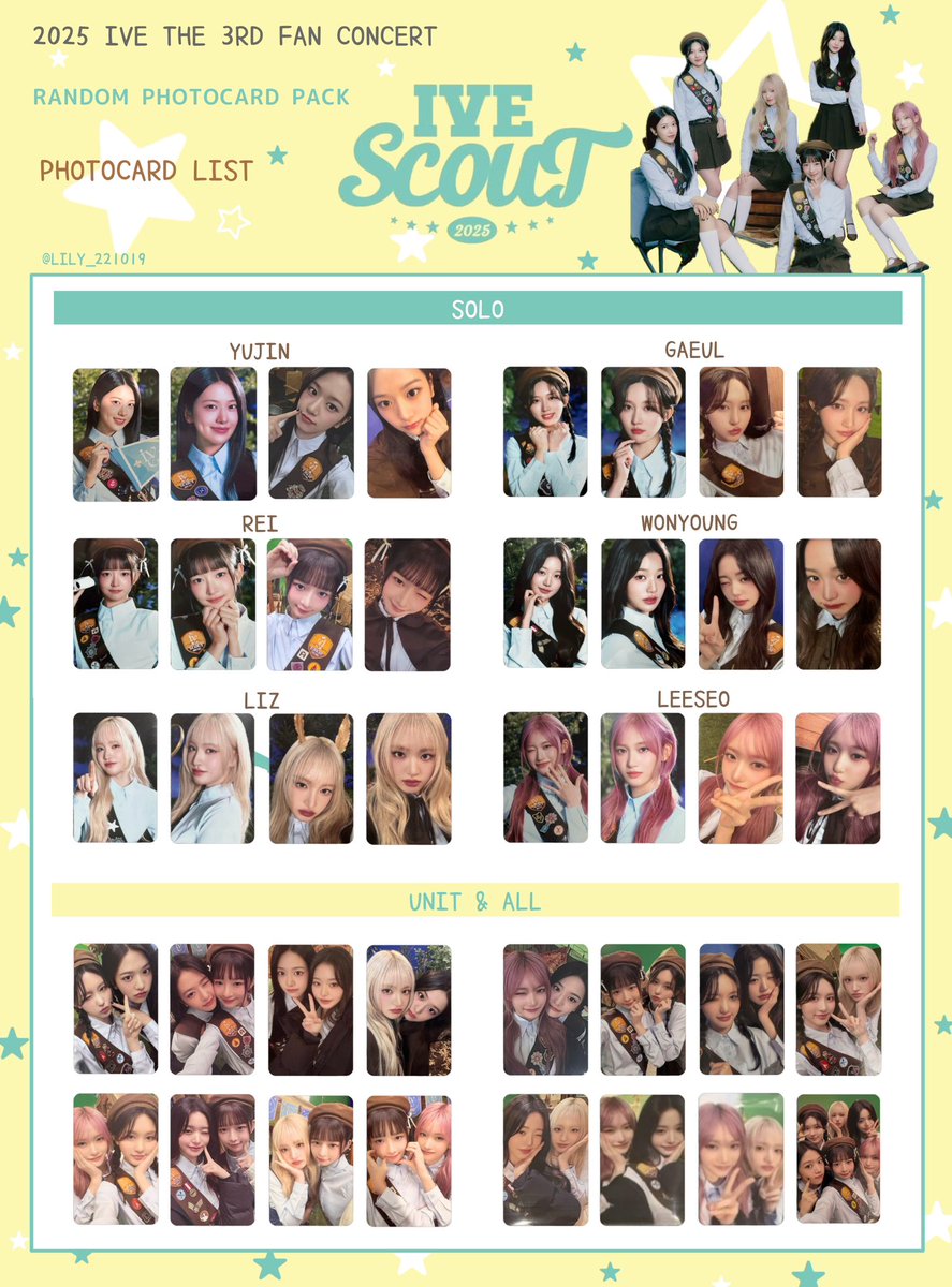 IVE SCOUT】 2025 IVE THE 3RD FAN CONCERT ファンコン ラントレ 封入