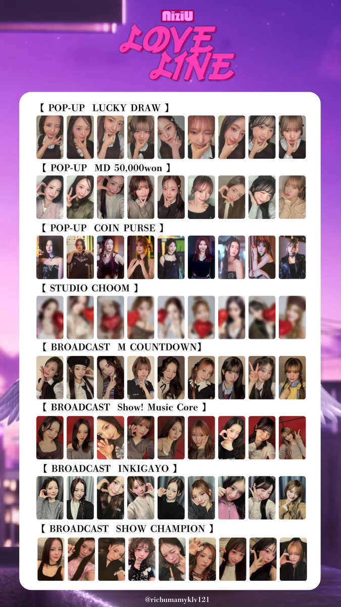 NiziU LOVELINE トレカ 一覧 まとめ】 特典・封入・個人:🧡 (リプに全