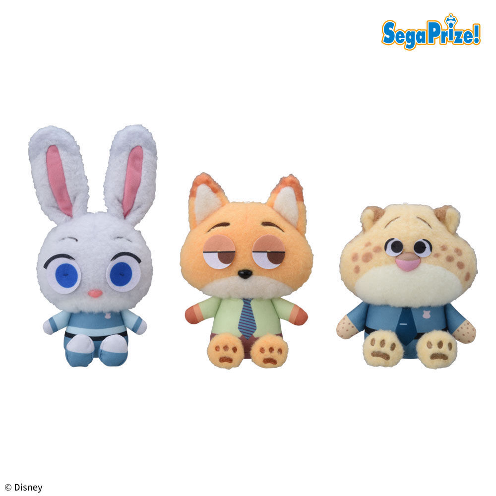 プライズ】 『ズートピア』から、ふわふわ生地の「ジュディ」「ニック