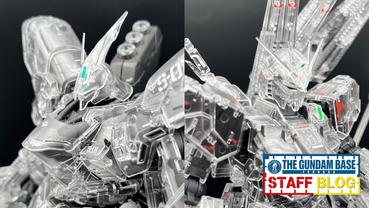 MG 1/100 νガンダム ＆サザビー[メカニカルクリア] 　２セット メカニカルクリア仕様の「νガンダム」と「サザビー」のMGガンプラが
