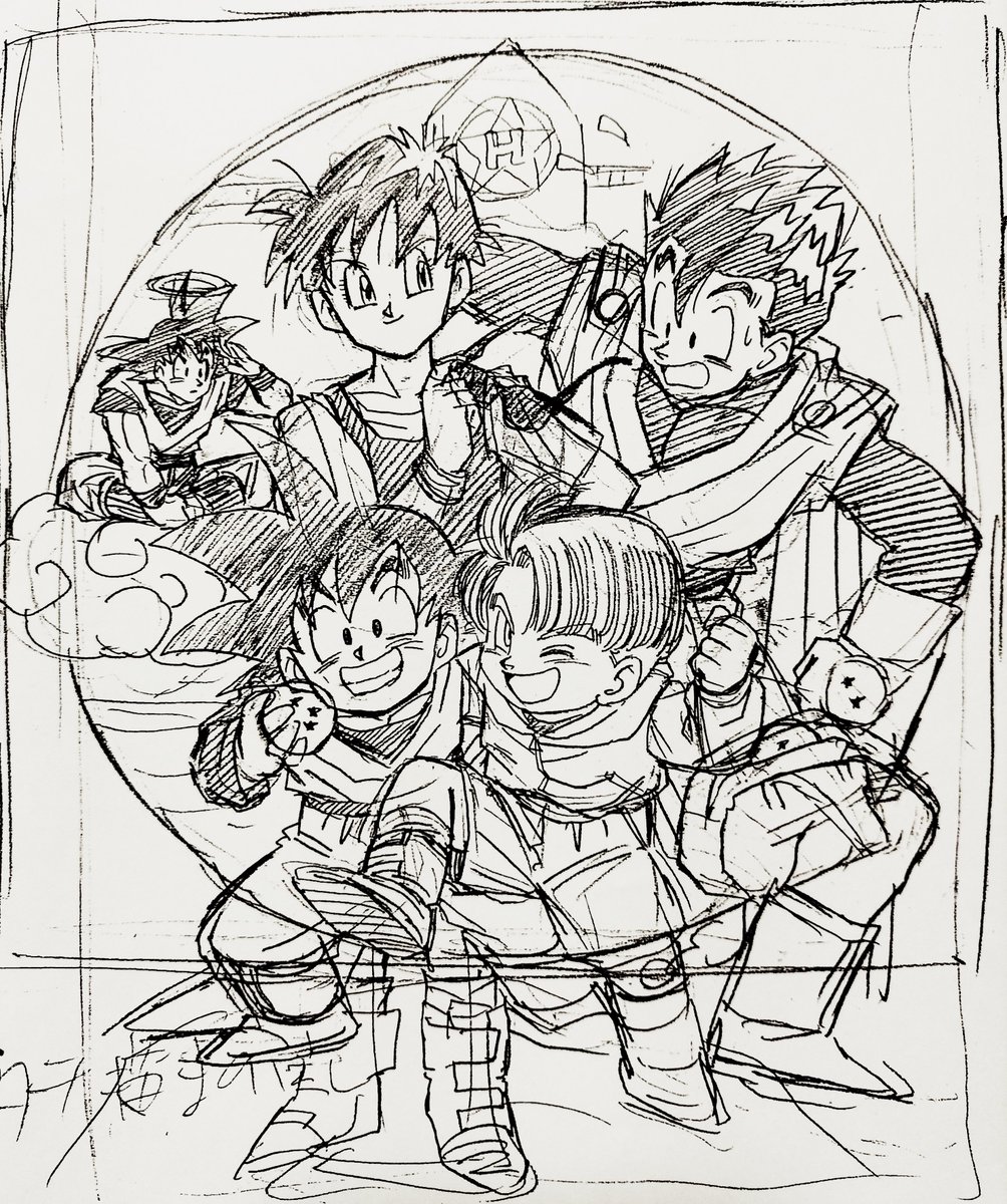 CDジャケットのラフスケッチ。ヒット曲集だったり8mmCDだったり、国