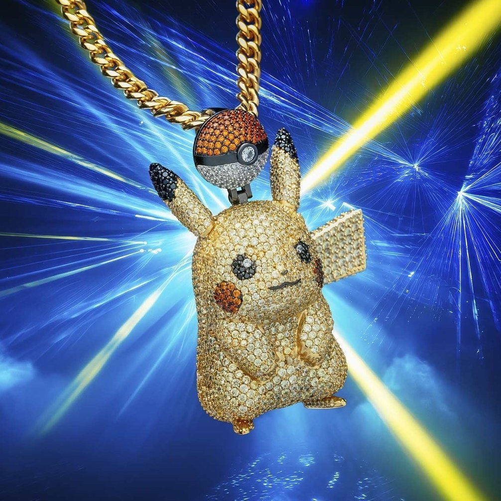 ポケモン×King Ice💎】 海外ポケモンセンターにて、 3Dネックレス登場