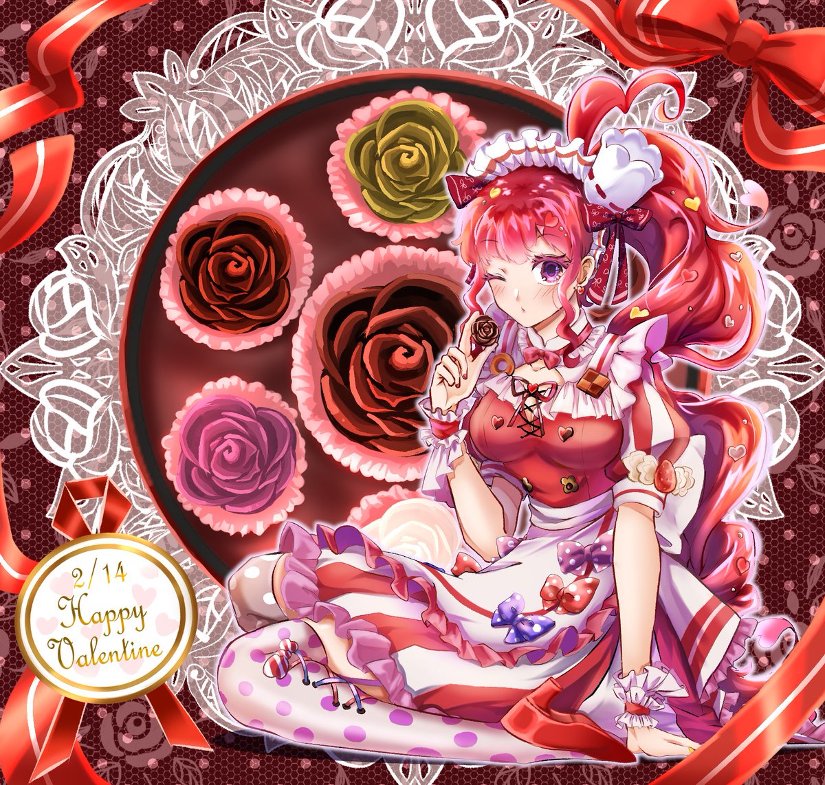 バレンタイン2026 ＃バレンタインイラスト ハッピーバレンタイン