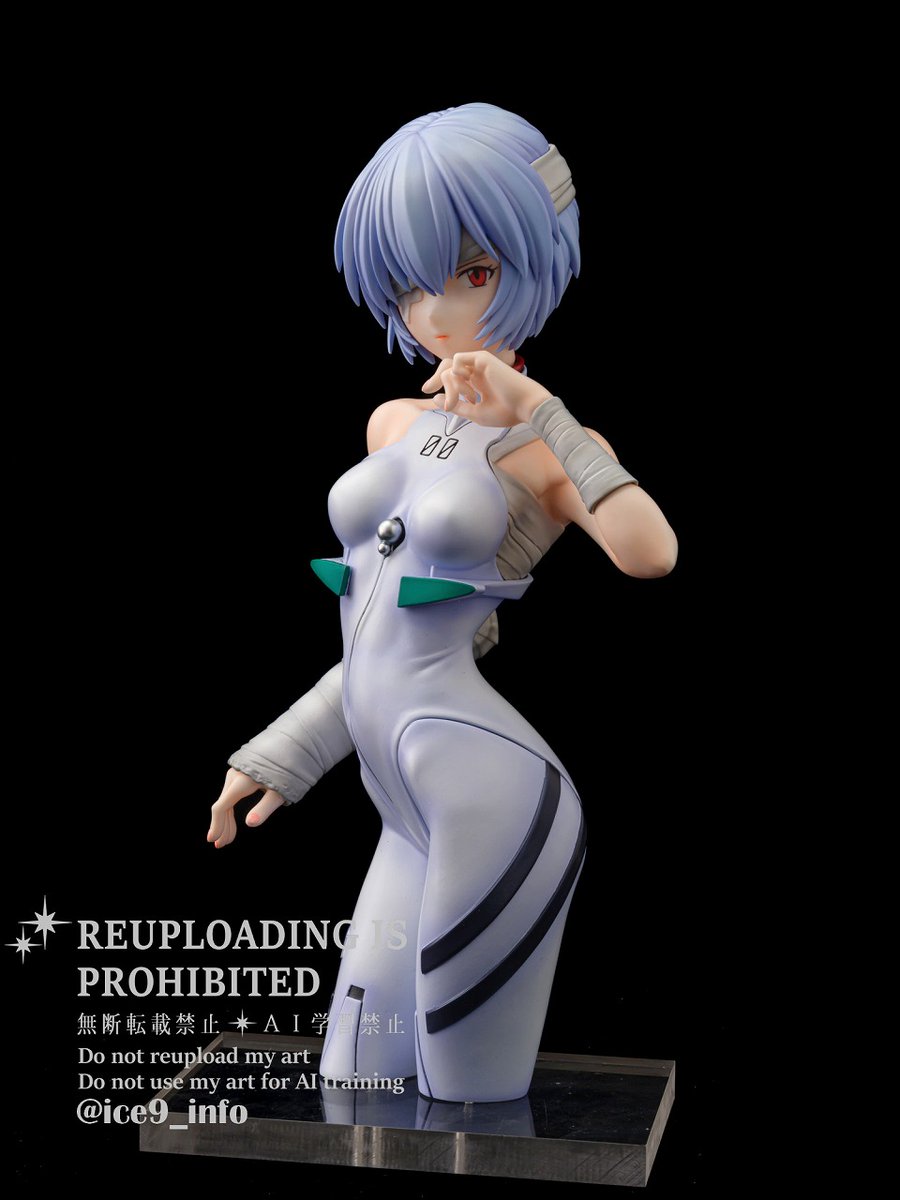 綾波レイ 半身像 全高約24cm 22000円（税込み） アイデカール付き 未