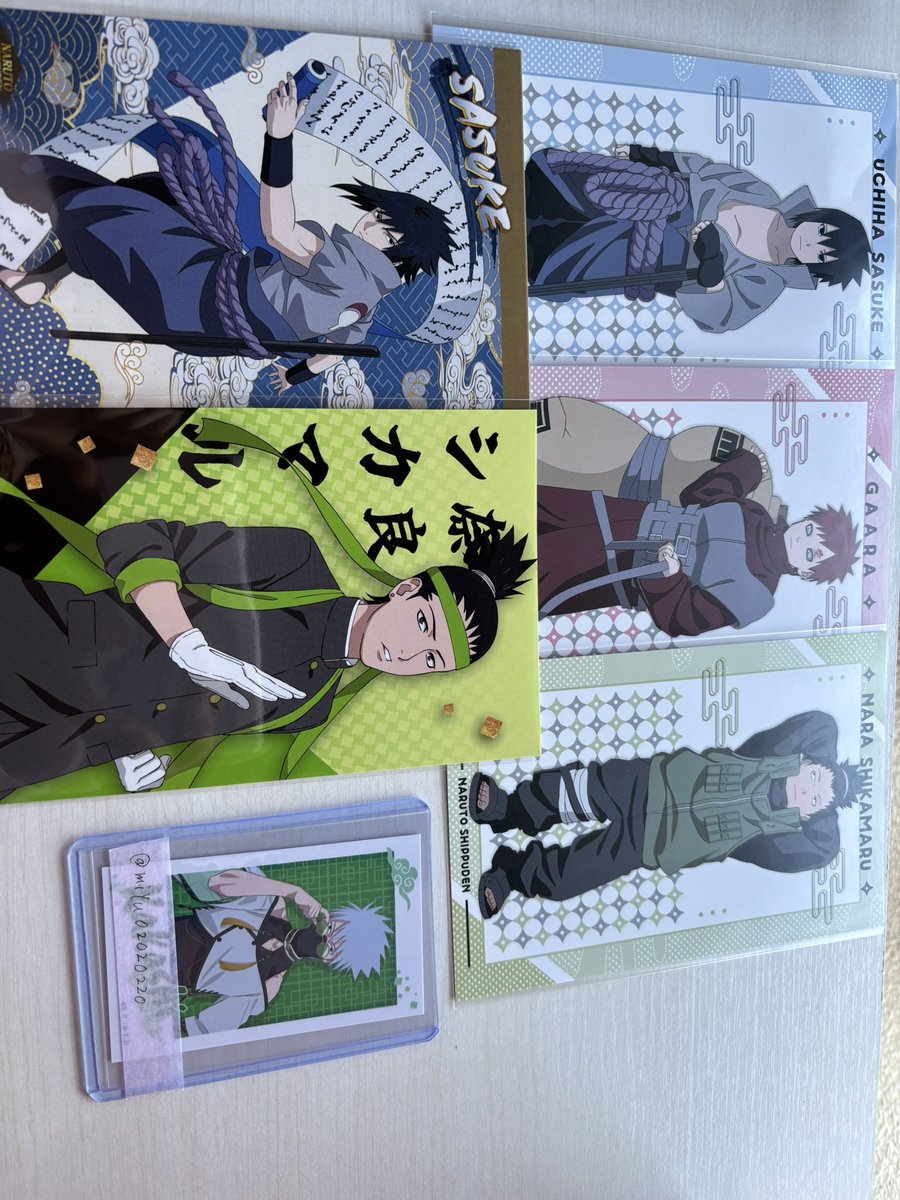 NARUTO ポストカード 交換 譲)シカマル、我愛羅、サスケ、 求)同種