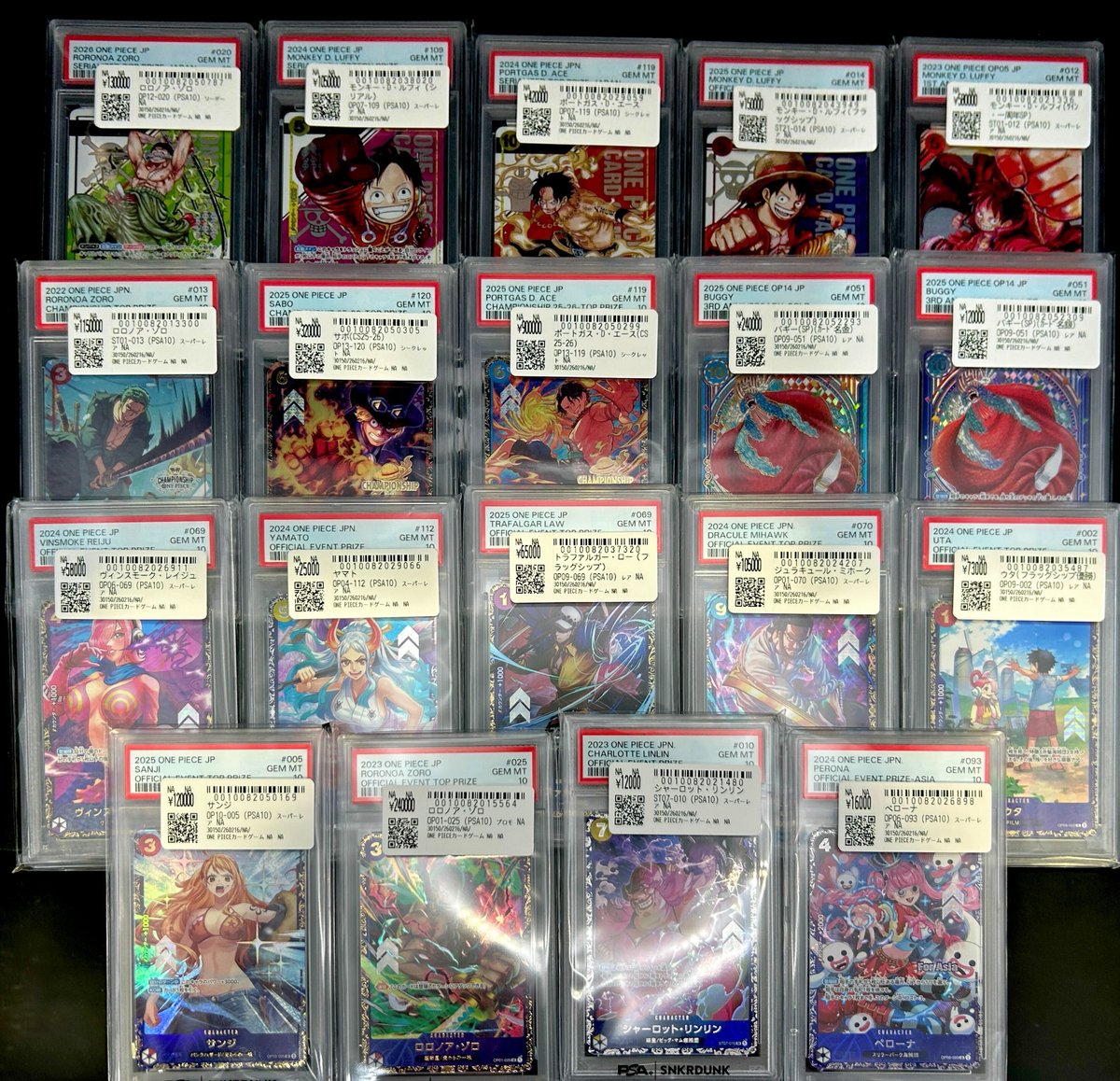 📢＃スニダン 価格更新情報📢 ＃ワンピカード ＃PSA10 販売価格を更新